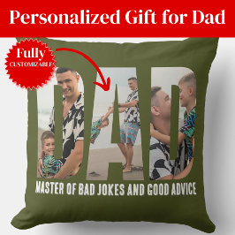 Almofada Funny Dad Humor Present Christmas Throw Pillow