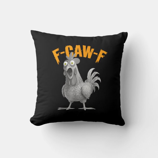 Almofada Funny F Caw F Chicken Classic Retro Style (Frente)