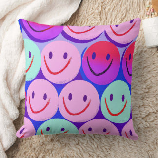 Almofada Funny laughing smiling faces Design cushion Kissen