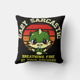 Almofada Funny Motivational Dragon - Burn Your Excuses