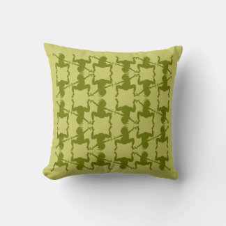 Almofada Funny Olive Green Dancing Kokopelli