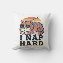 Almofada Funny Retro Cat Square Throw Pillow
