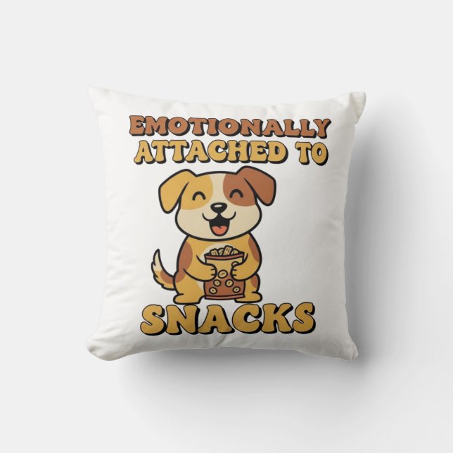 Almofada Funny Retro Dog Snack Mood Square Pillow (Frente)