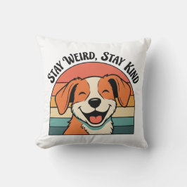 Almofada Funny Retro Dog Square Throw Pillow