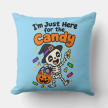 Funny Skeleton I'm Just Here For The Candy Hallowe