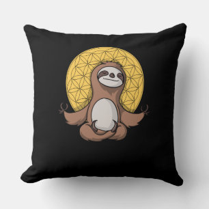 Almofada Funny Sloth Zen Yoga Meditação Animal