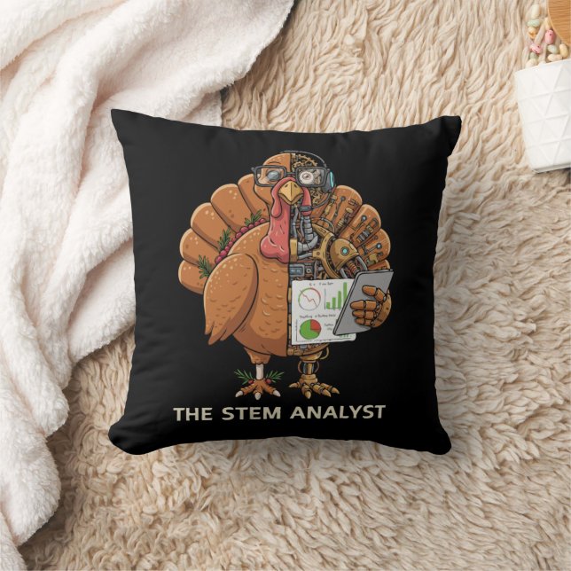 Almofada  Funny STEM Analyst Robot Turkey Thanksgiving Gift (Cobertor)