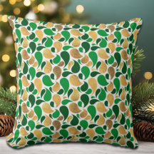 Fusão de Padrão Festivo com Brilho Verde e Dourado