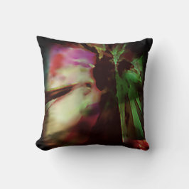 Almofada Fuschia Verde Beige Batik como Abstrato