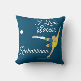 Almofada Futebol de cabeça chata Brasil camiseta