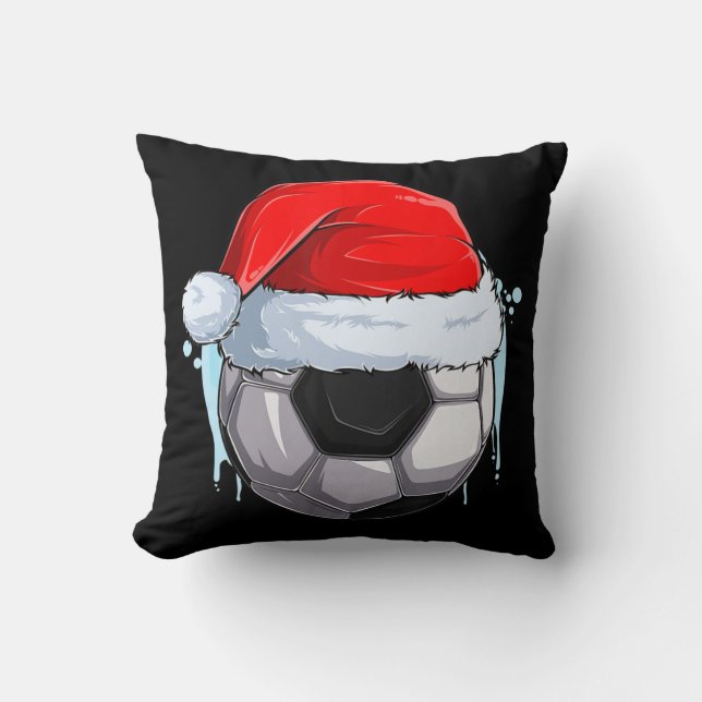 Almofada Futebol de Natal - Bola de Futebol do Natal em Pap (Frente)