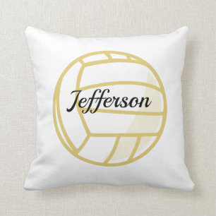 Almofada Futebol Dourado e branco de voleibol