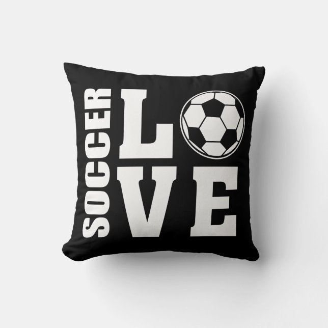 Almofada Futebol Love Black (Frente)