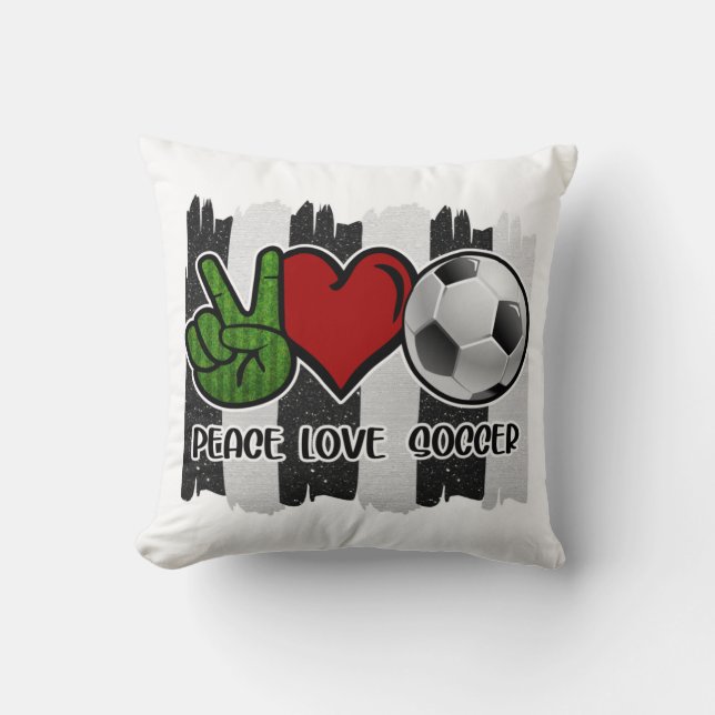 Almofada Futebol Peace and Love (Frente)