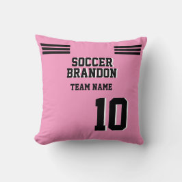 Almofada Futebol rosa-travesseiro decorativo personalizado