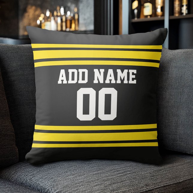 Almofada Futebol Team Jersey com número personalizado (Custom Sports Pillow for a Man Cave)