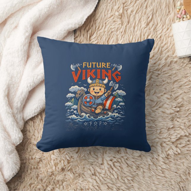 Almofada Future Viking Funny Norwegian Throw Pillow (Cobertor)