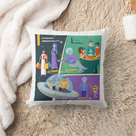 Almofada Futuro com Histórias em quadrinhos AI - Família