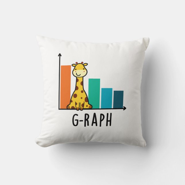 Almofada G-raph Funny Giraffe Graph Pun (Frente)