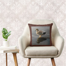 Gadwell Duck Brown Square Travesseiro decorativo