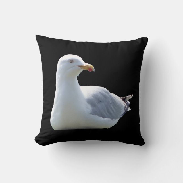 Almofada Gaivota Deslumbrante em Repouso Estilo de Fundo Pr (Frente)