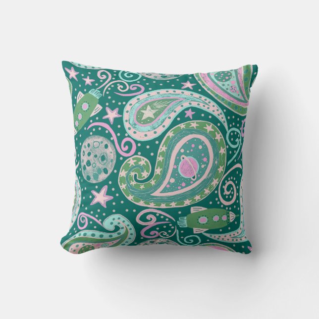 Almofada Galáxia do Espaço Retroativo (Frente)