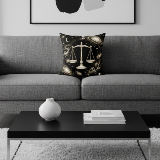 Almofada Galaxy Home Decor Libra Zodiac Celestial (Criador carregado)