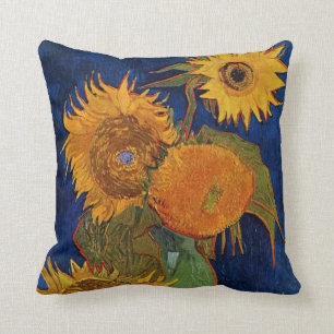 Almofada Galeria Vincent van Gogh Seis GirassóisHD Arte fi