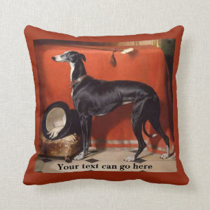 Almofada Galgo preto & branco bonito