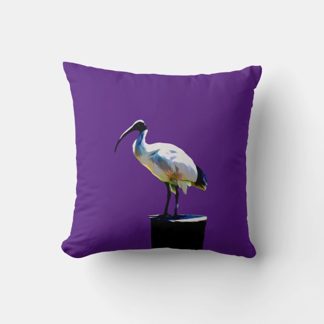 Almofada Galinha de caixa (ibis), Tinta de Óleo, Cushion (Frente)