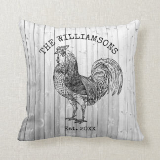 Almofada Galo de Fazenda Nome de Família Antigo Vintage Rús