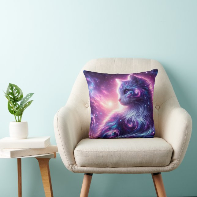 Almofada Galo Místico Felino Celestial Cósmico (Cadeira)