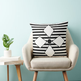 Almofada Gamas Geométricas de Diamante Branco Preto Geométr