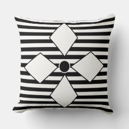 Almofada Gamas Geométricas de Diamante Branco Preto Geométr