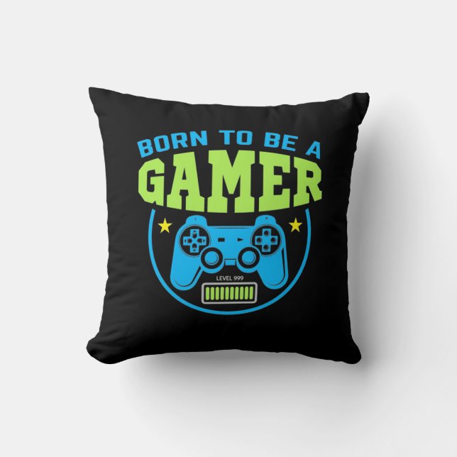 Almofada Gamer Gift | Nascer De Jogador (Frente)