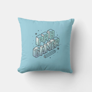 Almofada GAMER PRO — Logotipo Isométrico 3D Block Letter