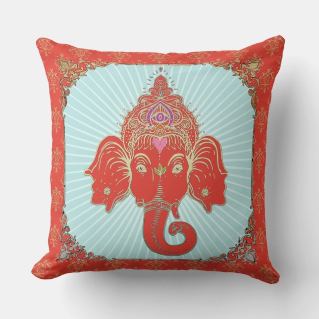 Almofada GANESHA - Deus indiano - Travesseiro (Frente)