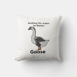 Almofada Ganso Procurando Água Para O Ganso Africano Nataçã