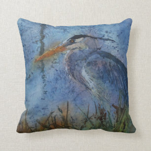 Almofada Garça-real do azul do pillow_great do lance