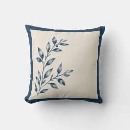Almofada Gardens Syracuse Minimalist Blue Leaf Cushion