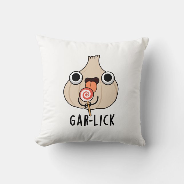 Almofada Garlick Funny Garlic Herb Pun (Frente)