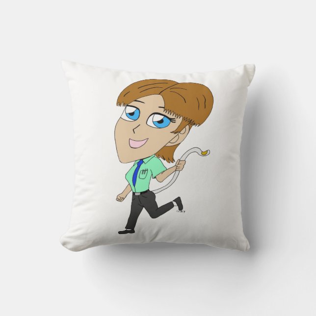 Almofada garota chibi com cauda (Frente)
