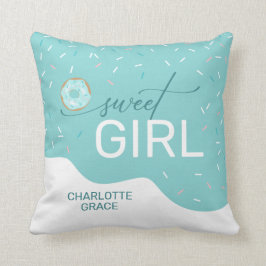 Almofada Garota doce Glacé de Teal Spinkles Menina