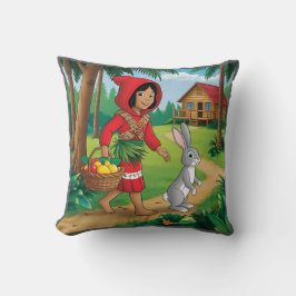 Almofada Garota em Redhood with Bunny