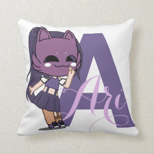 Almofada Garota Gacha Decor Roxo Ari