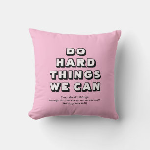 Almofada Garota rosa do DURO COISAS motivacionais cristão