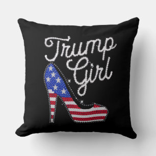 Almofada Garota Trump Salto Alto Bandeira Americana Brilho