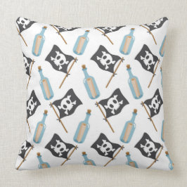 Almofada Garrafa alegre da mensagem da bandeira de Roger do