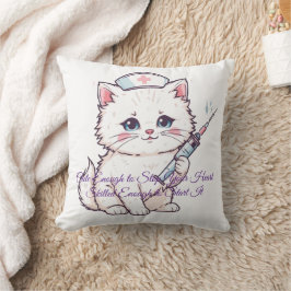 Almofada Gata Enfermeira Personalizada