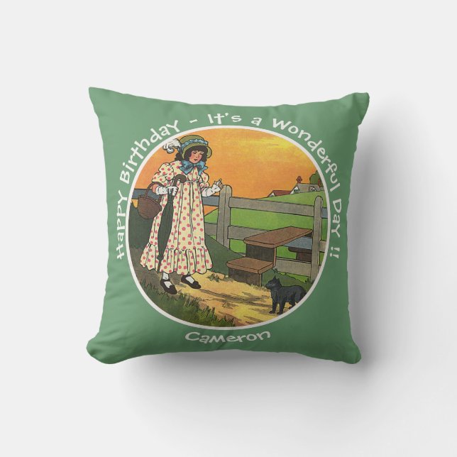 Almofada Gatinha, Onde Você Estava? Festa de Aniversário (Frente)